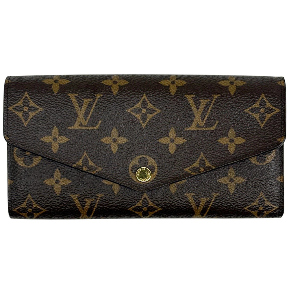Louis Vuitton Portefeuille Sarah Bifold Long Wallet Monogram Brown